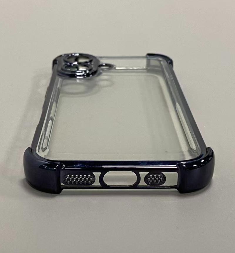 Phone case: A trendy designer-style plated transparent shockproof soft full-coverage TPU phone case with cherry floral bow pattern, Suitable for a variety of iPhone models, from 17 series to 11 series, and x series