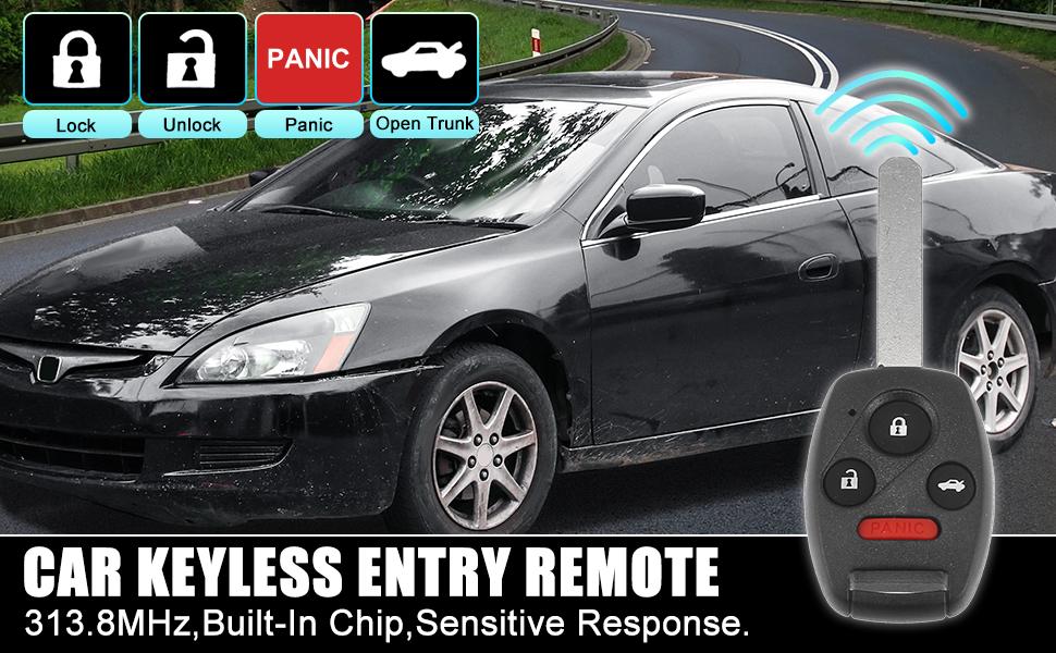 313.8MHz MLBHLIK-1T Replacement Smart Proimity Keyless Entry Remote Key Fob for Honda Accord Coupe 2DR 2008-2012 4 Buttons with Door Key 46 Chip 313.8MHz MLBHLIK-1T Replacement Smart Proimity Keyless Entry Remote Key Fob for Honda Accord Coupe 2DR 2008-2012 4 Buttons with Door Key 46 Chip