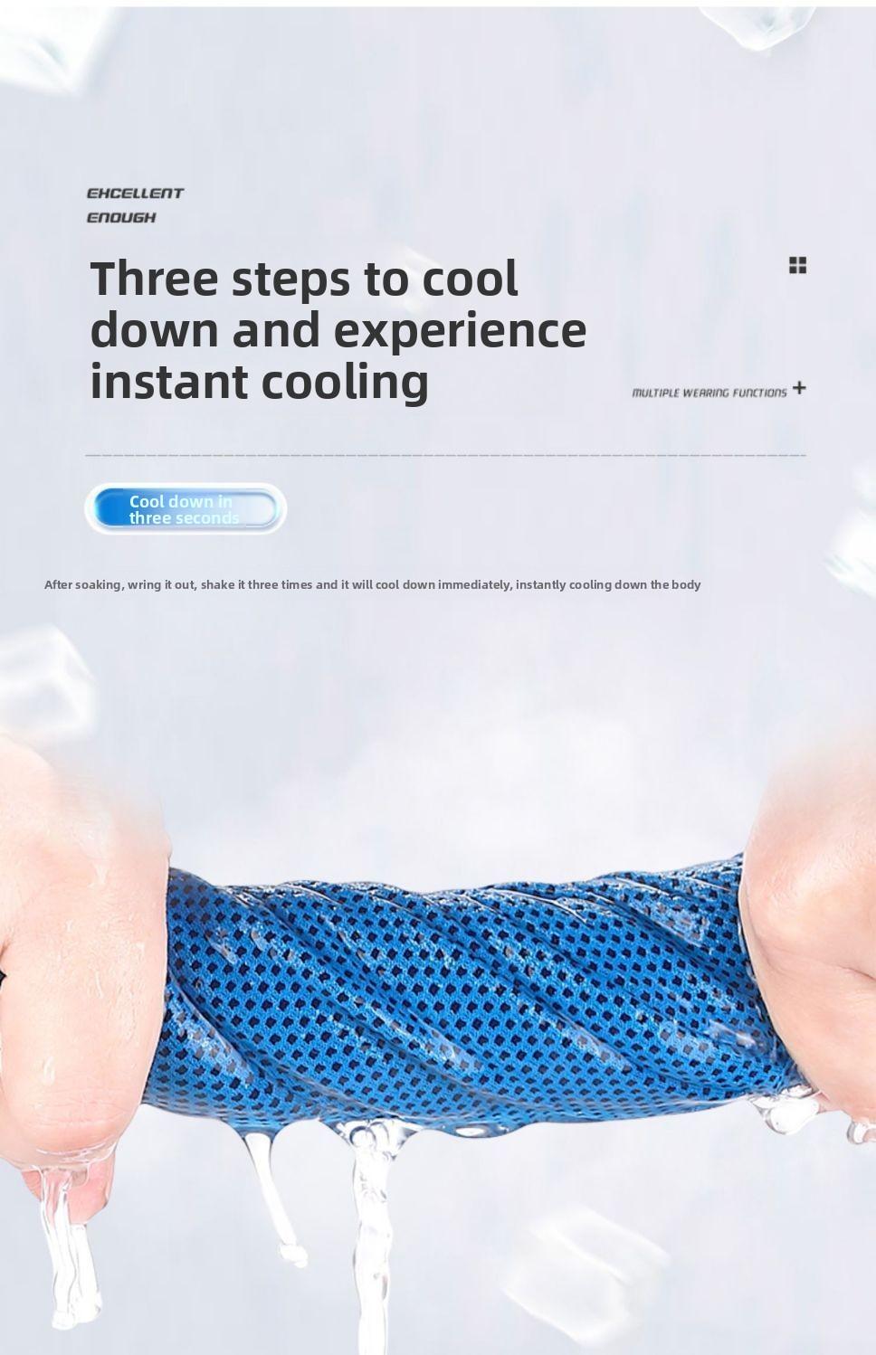 New multi-functional cycling cold feeling ice silk quick drying outdoor sports wrist towel cooling cold headscarf outdoor cold feeling