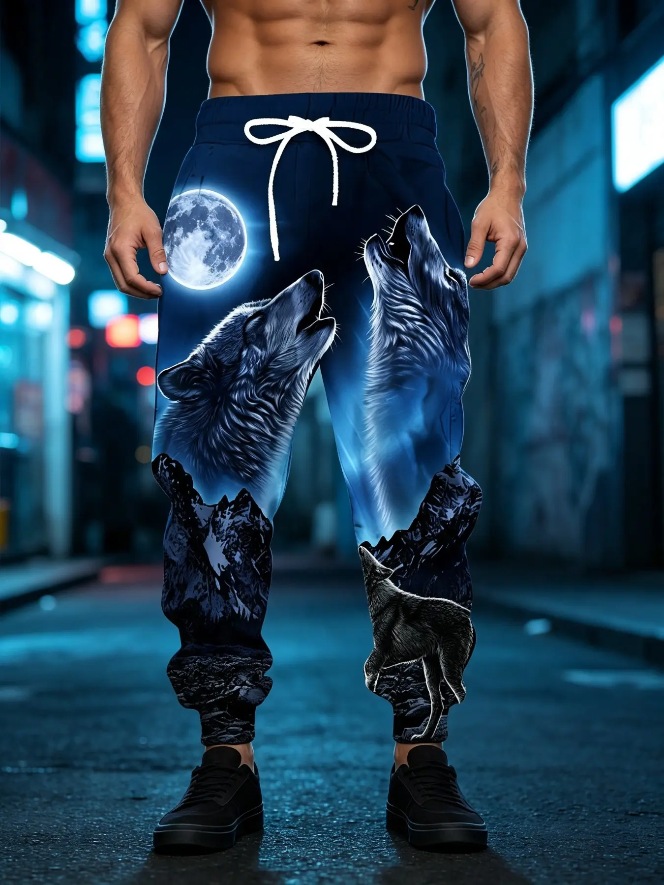Men's 3D Printed Sweatpants, Boho Style, Loose-Fitting, Drawstring Waist, Spring & Fall, Outdoor Casual Wear, All over Print