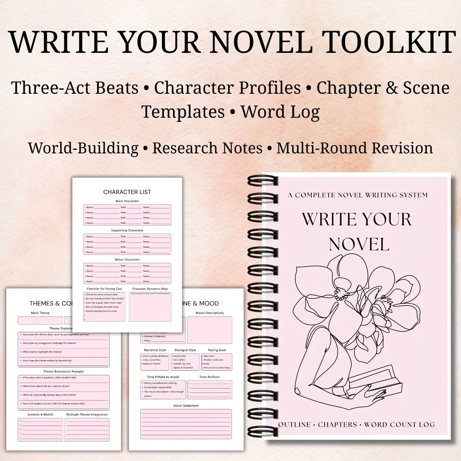 Fiction Architect - A plot planning tool for fiction writers: three-act plot design, character relationship file, world construction map, scene chapter planning, draft progress and modification tracking