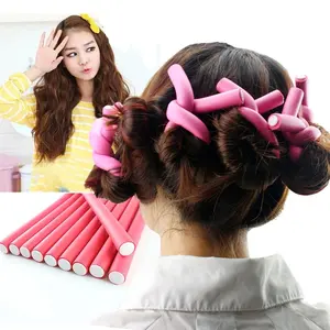 Flexible Hair Curlers for Women, No Heat Required, Long Foam Rollers for Nightly Sleep Curls, Random Colors, Easy Natural Hairstyles