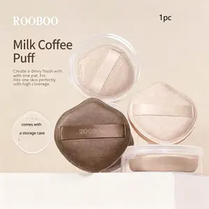 Dry Wet Dual Use Sponge, 2 Pcs Foundation Sponges + 2 Storage Boxes, Ideal for Liquid Foundation,a Suitable for All Skin Types