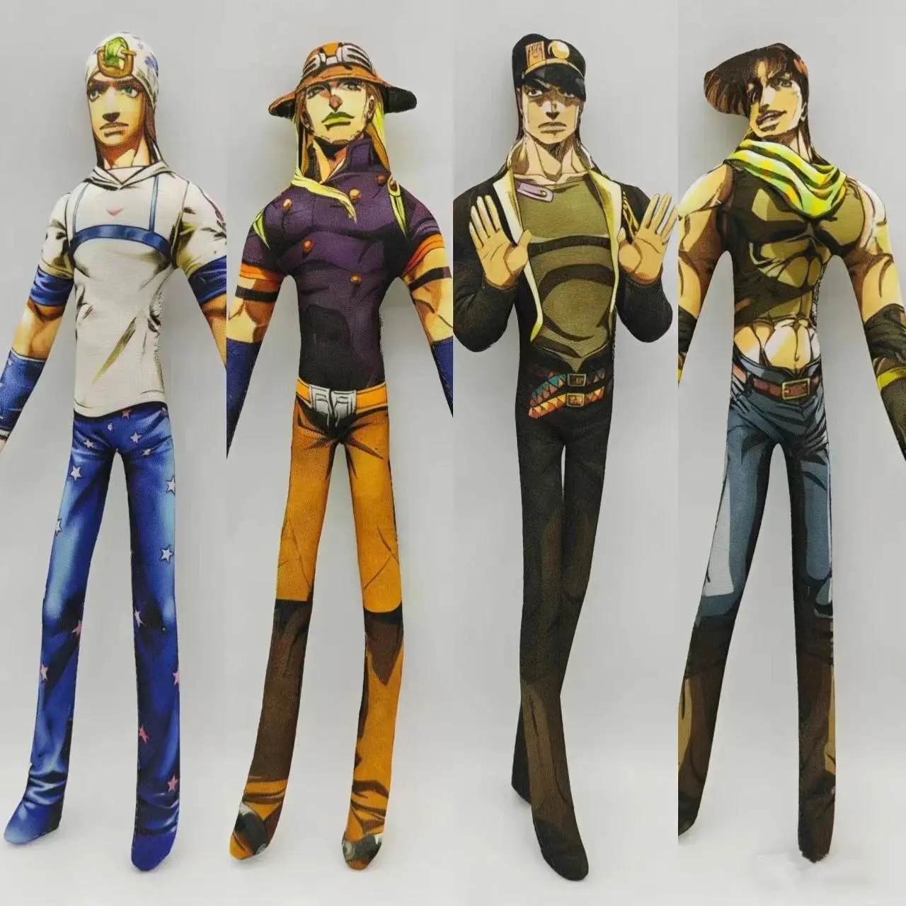 JoJo Jotaro Kujo Joseph Joestar Gyro Zeppeli Johnny Joestar Stuffed Doll Abstract Wire Skeleton Cosplay Fans Collection Gift