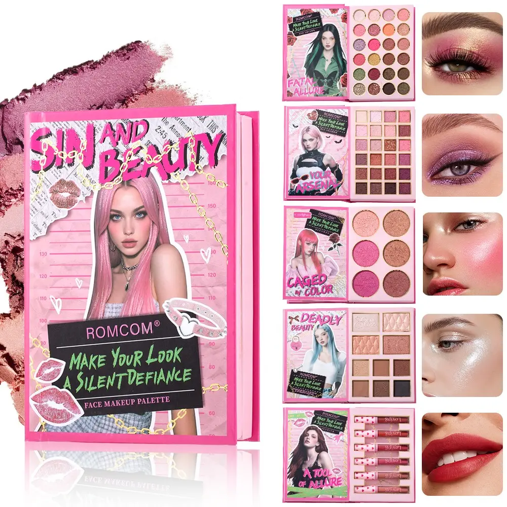 New Multi-Functional Makeup Set, Includes Eyeshadow, Blush, Brow Powder, Highlighter, Lip Gloss, Professional Makeup Kit, Glow Up Kit, Ideal Gift for Women