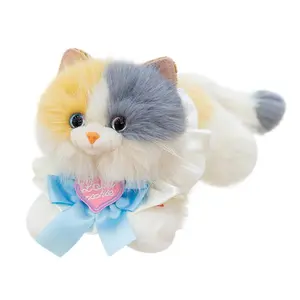 Realistic Cat Shaped Plush Ornament, Premium Soft Material Cute Decorative Present