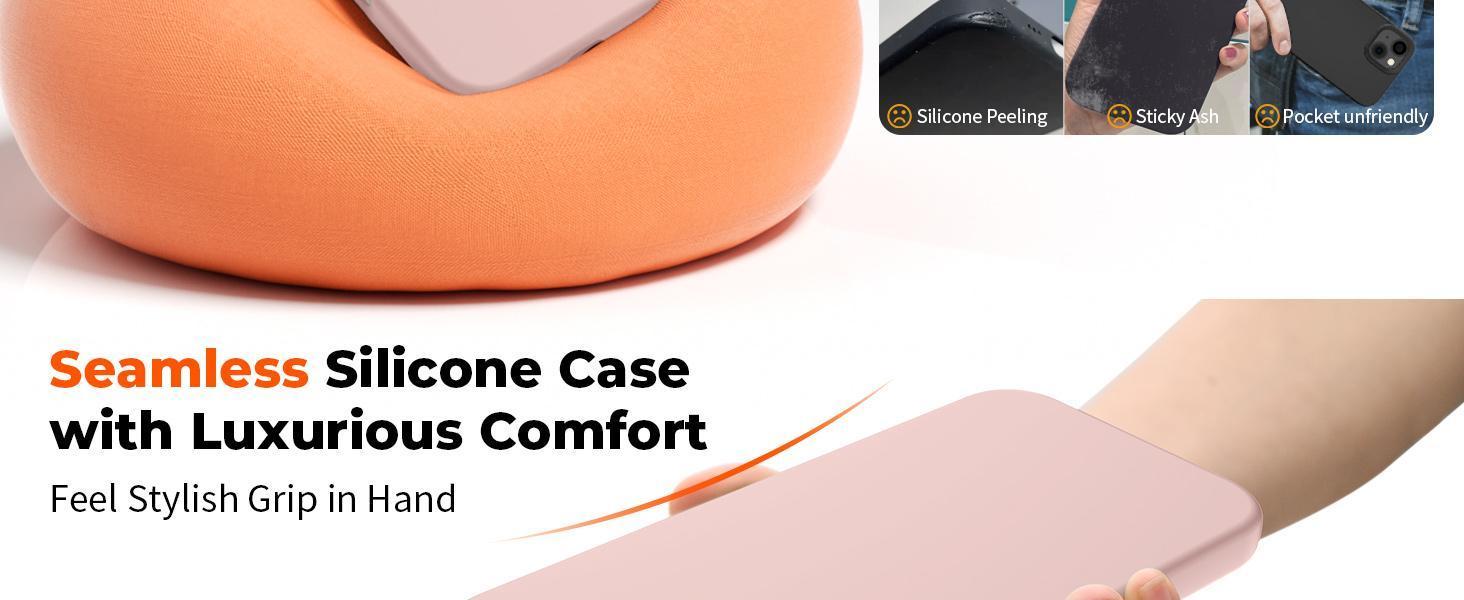 Designed for iPhone 16 Plus Case,Premium Liquid Silicone with [Soft Anti-Scratch Microfiber Lining][Upgraded Camera Protection] Slim Shockproof Phone Case for Men Women Girls,Chalk Pink