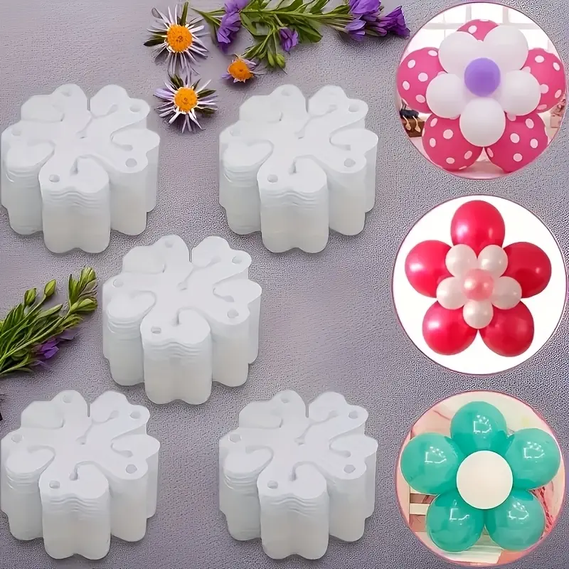 Balloon clip, flower design, suitable for New Year, New Year, Easter, parties, weddings, birthdays, Christmas, Halloween decorations, background cloth layout, balloon addition, Christmas decorations.
