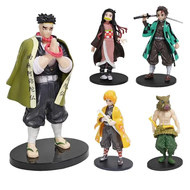 Anime Figure Demon Slayer Action Figure Toys Kimetsu No Yaiba Doll Tanjiro Nezuko Zenitsu Figurine Inosuke Warrior Model Toy