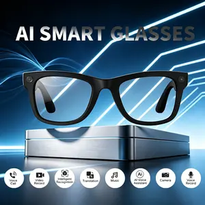 Smart Ai Glasses with 8mp HD Camera, Video Recording, Voice Call, Charging Box, Built In Ai Translation, Non-Color Changing
