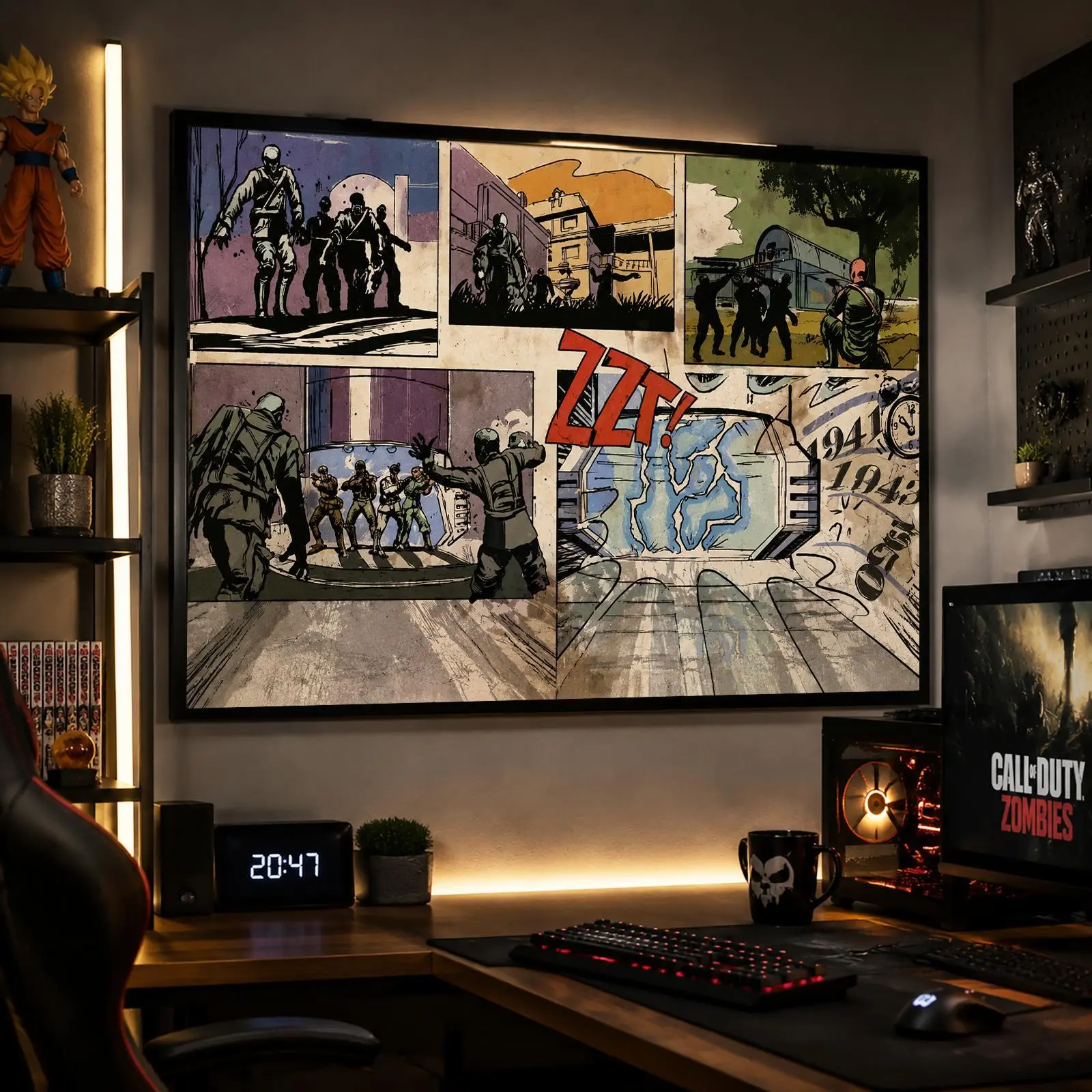 Call of Duty Black Ops Zombies Canvas Poster - Cool Wall Art, HD Graphic Print Design, Multi-Size Vintage Gaming Artwork, Artistic Room Decoration, Gamer Room Mens Gift