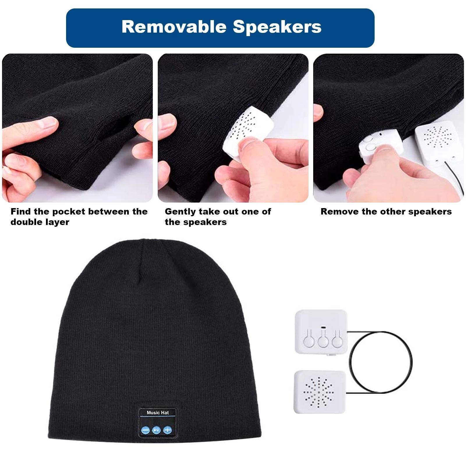 Bluetooth Earphone Music Hat Winter Wireless Headphone Cap Headset Mic Outdoor Cycling Hiking Knitted Hat vireless Mini with Keystone Correction small noise isolating in-ear stereo noise-canceling motorcycle helmet bluetooth-compatible