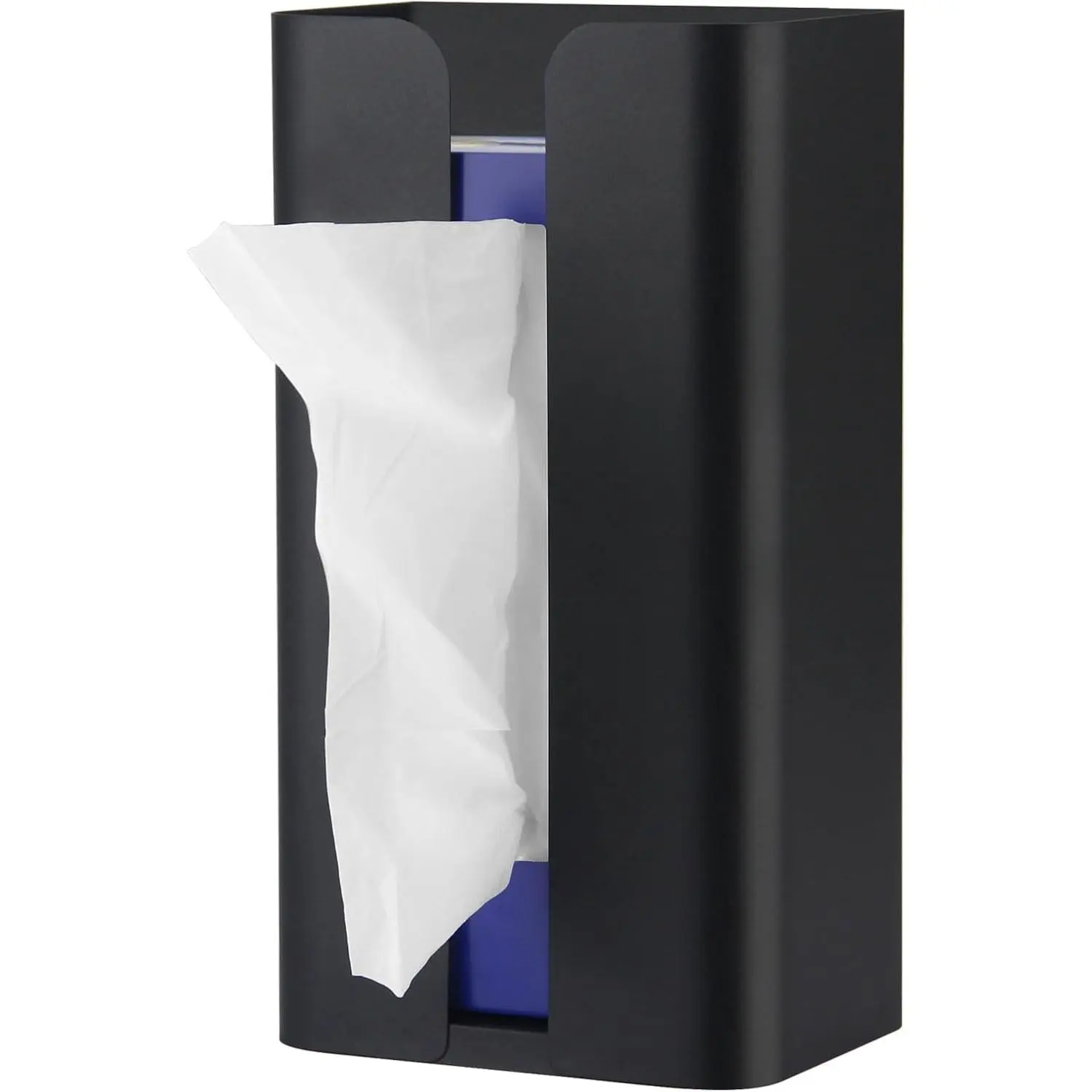 Laundry Dryer Sheet Dispenser, Tissue Holder, Garbage Bag Dispenser for Fridge, Kitchen, Laundry (Black)