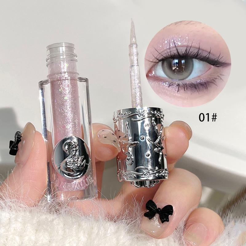 Glitter Liquid Eyeshadow, 2 Counts/set Long Lasting Shimmering Eye Shadow Stick, Sparkling Colorful Eye Makeup Products for All Styles and Occasions