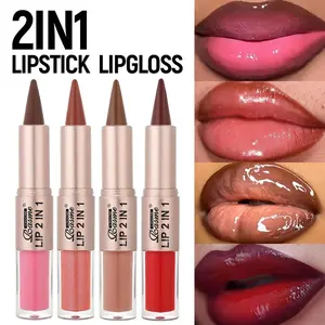 4pcs Choose Rasme Perfect Twin Lip — Dual-Ended Liquid Lipstick with Velvet Matte Color and Glossy Shine