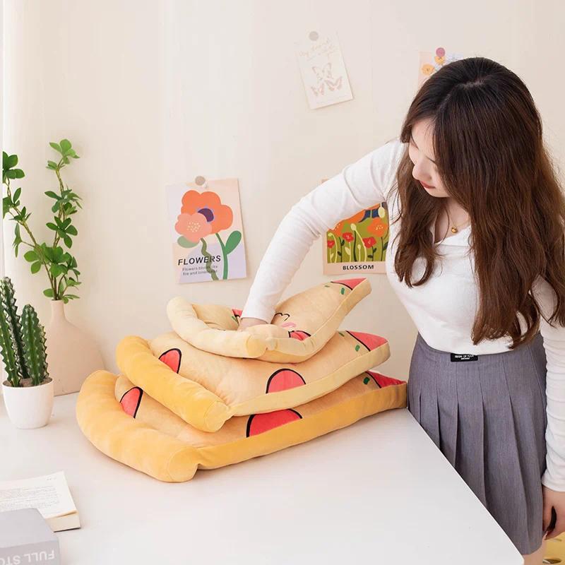 45/55/65cm Pizza Food Plush Pillow Stuffed Like Real Cushion Union  Decor Creative Sofa Chair Decor Birthday Gift