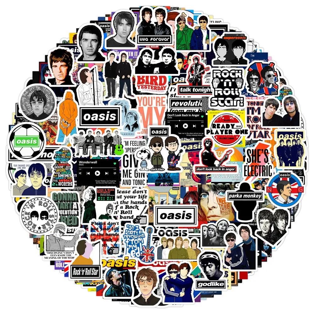 125 Pieces Vintage Classic Band Music Stickers Fashion Daily Art Decor Decals