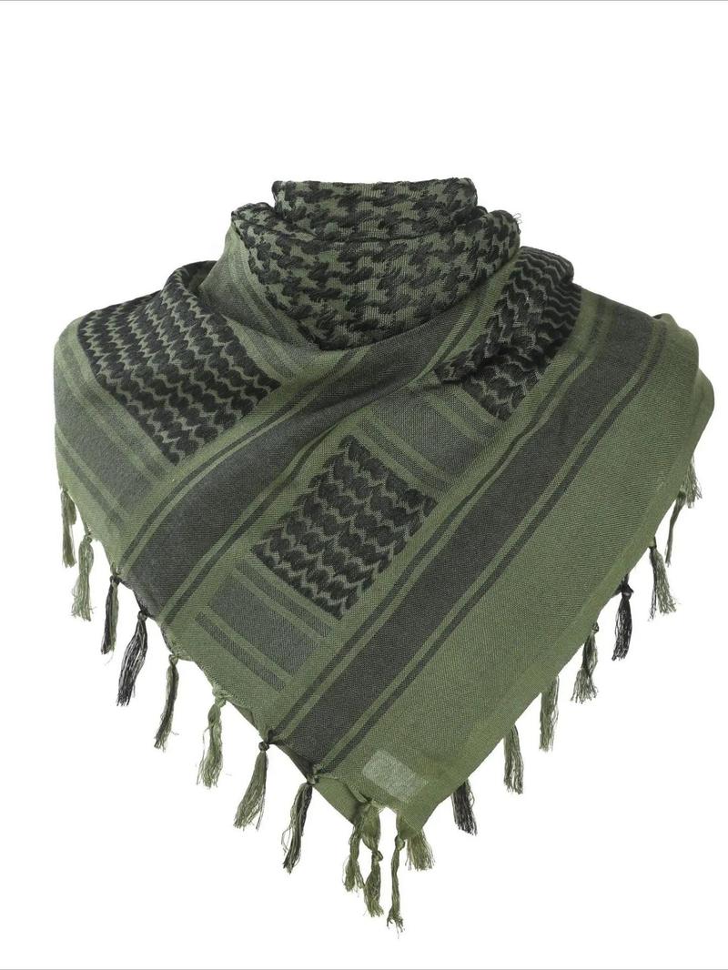 Tactical Hunting Scarf, Neck Scarf, Arab Wrap with Tassel, Tactical Desert Scarf, Fashion Accessories for Men & Women