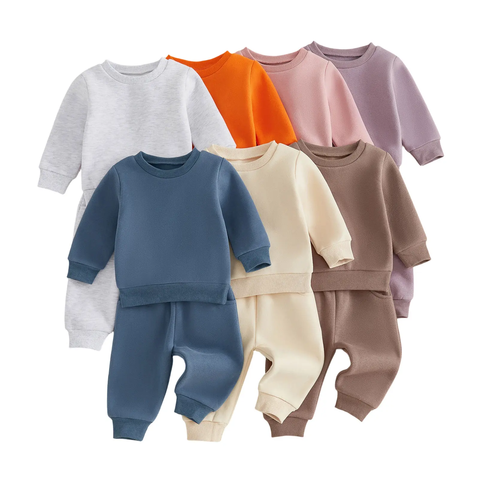 Toddler Baby Little Boy Girl Fall Winter Fleece Lined Outfit Long Sleeve Sweatshirt and Pants 0-3 Years Toddler Baby Little Boy Girl Fall Winter Fleece Lined Outfit Long Sleeve Sweatshirt and Pants 0-3 Years