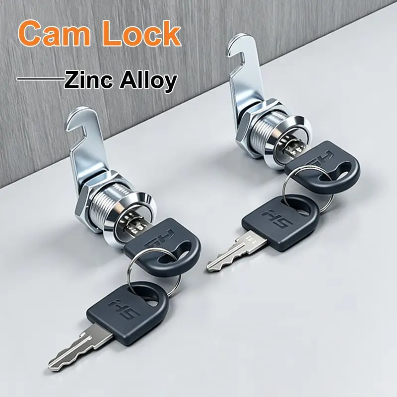 2-PCS zinc alloy key lock - single-opening design with a 45mm latch, available in 16/20/25/30mm sizes, suitable for indoor/outdoor use, security and privacy features, easy to install, Safe lock, RV lock, Yacht lock, Storage cabinet, Secure lock