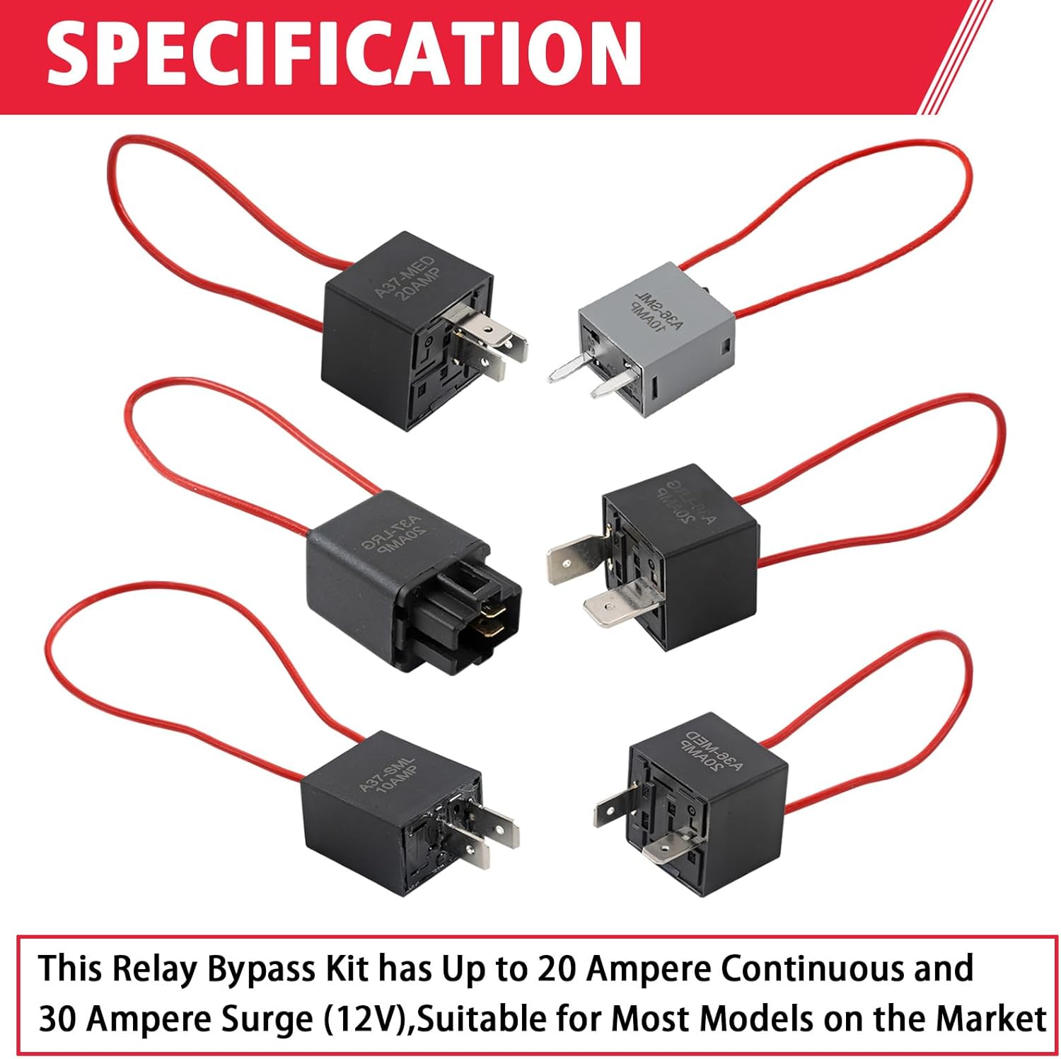 9038A  Pump Relay Bypass Master Kit Relay Tester Diagnostic Scan Tool with Amp Loop Compatible with Select Models (Pack of 6)