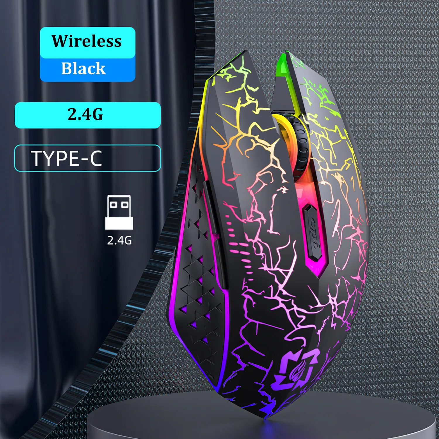 mouse set  Bluetooth 5.2 Mouse RGB 2.4G Wireless Mouse Dual-Mode Gaming Mouse 6 Buttons Silent Mouse For MacBook Tablet Laptops Computer