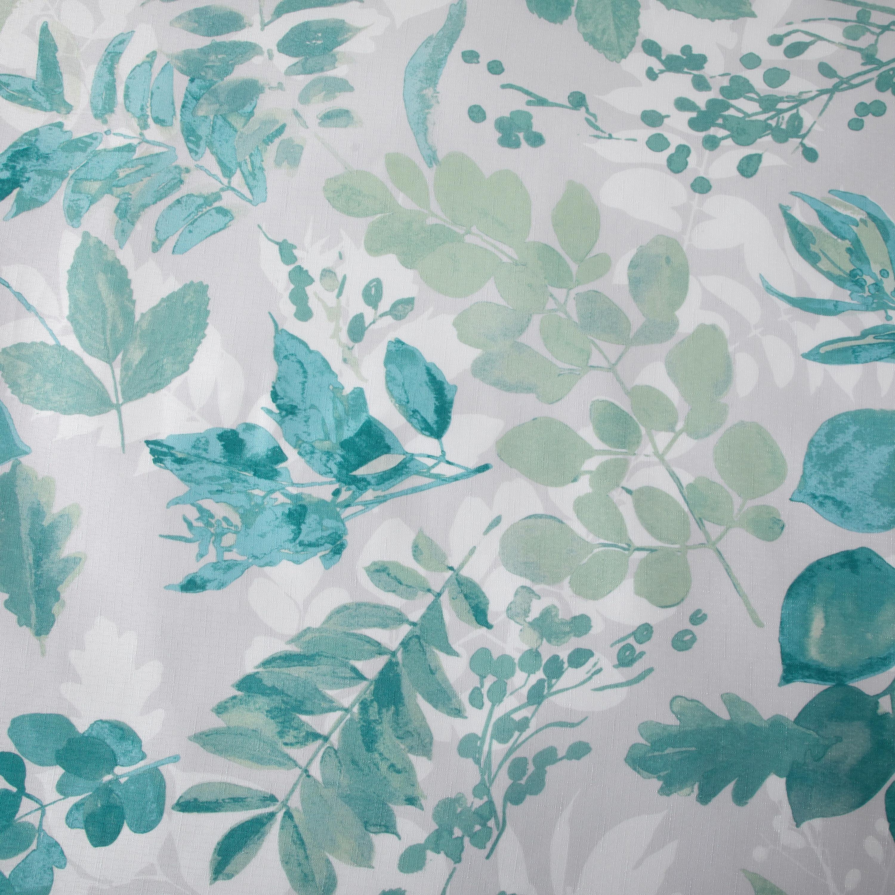 Green Floral Shower Curtain Set with Hooks & Liner – 72x72 Green Floral Shower Curtain Set with Hooks & Liner – 72x72