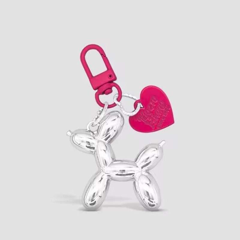 Jelly Cute Jelly Balloon Dog Keychain Pendant Cartoon Dog Chain Keychain - Lovely accessory jewelry gift for unisex keys