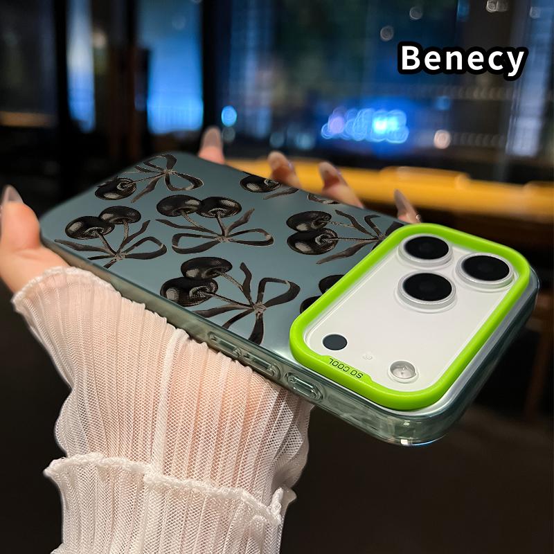 Phone Case for iPhone17 Pro Max 17 Air Cherry Bow Pattern Pattern Full Body Protection Anti-Scratch PC Smartphone Cover Cellphone Protective