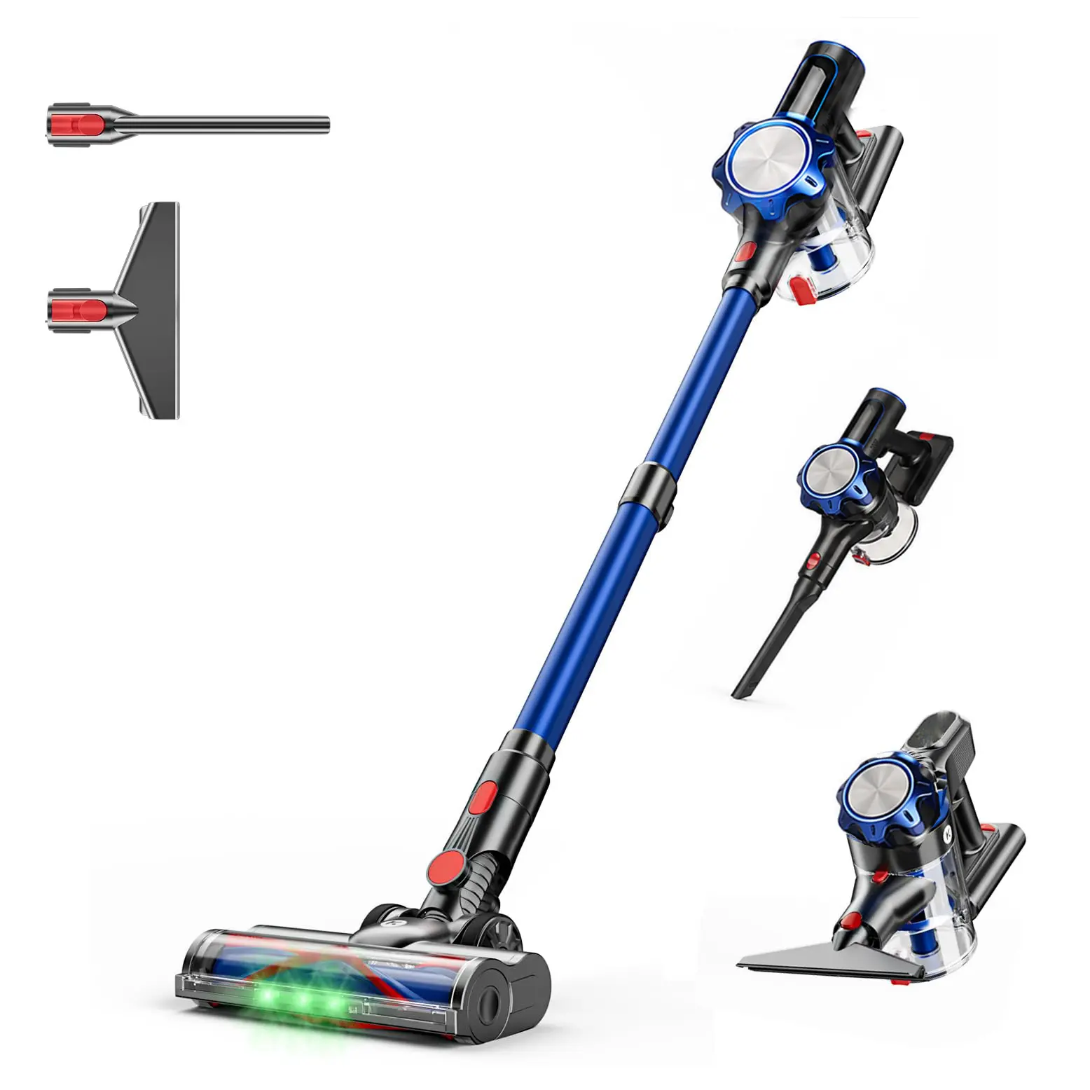 Cordless Vacuum Cleaner, 500W 45KPA  50Mins Cordless Stick Vacuum Cleaner with Self-Standing and Touch button, Anti-tangle Wireless Vacumm, Vacuum Cleaners for Home/Pet Hair/Carpets/Floors