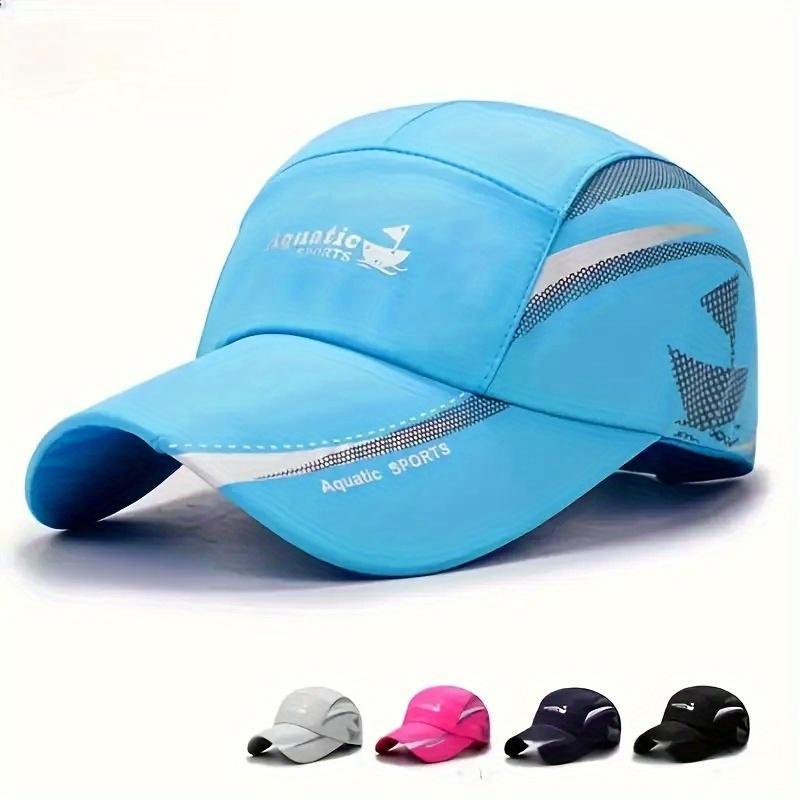 2026 Aquatic SPORTS Quick-Dry Performance Baseball Cap - Multi-color Optional Lightweight with Stylish Sailing Print & Breathable Mesh Back for Outdoor Sports Fishing Hiking & City Walks
