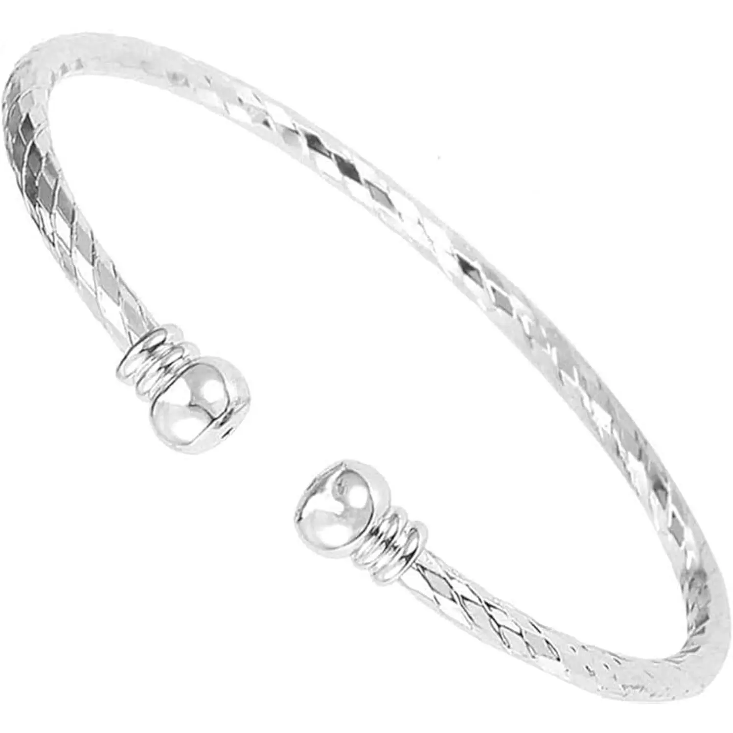 925 Sterling Silver Cuff Bangle for Women, Classic Minimalist Adjustable Open Band, Simple Casual Jewelry, Gift-Ready