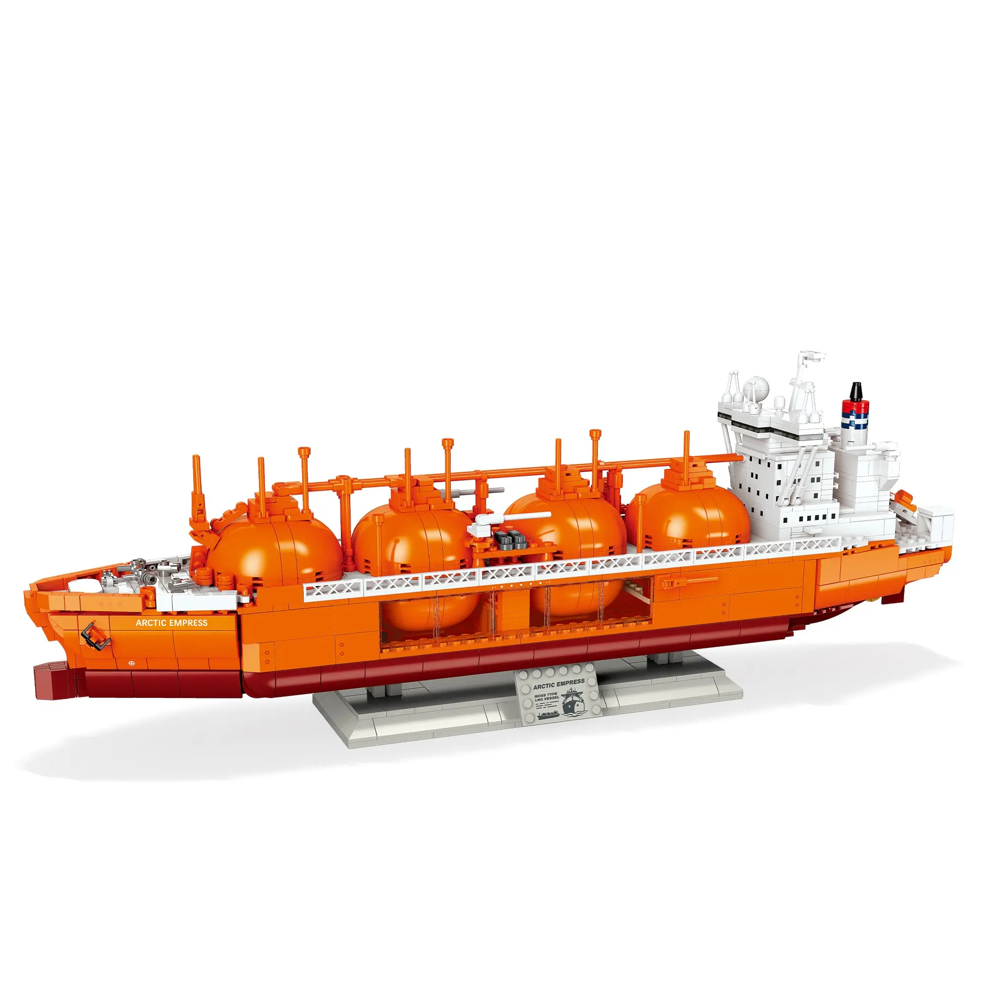 Giant Lng Transport Ship Building Kit, 1342pcs High Difficulty DIY Stem Toy, Perfect for Teens & Adults, Home Decor Desktop Ornament