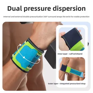 Outdoor Sports Wrist Brace – Dual Compression Wrist Support for Tennis, Basketball, Cycling, Weightlifting, Fitness, and Joint Stabilization