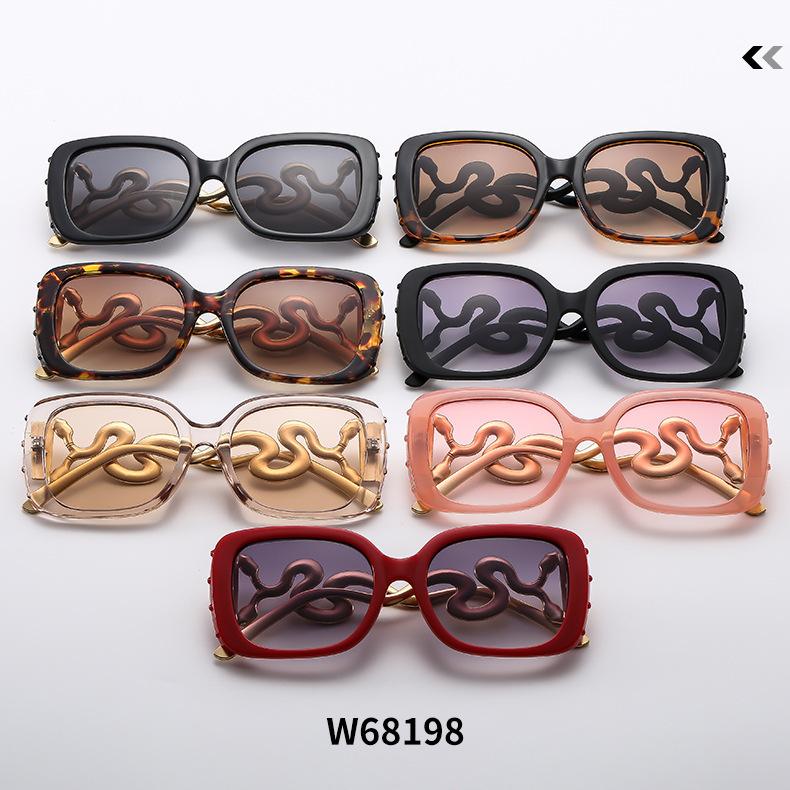 Vintage Dark Y2K Sunglasses with Double Snake Decor, UV Protection Anti Glare Shade Glasses, Gothic Retro Full Coverage Sun Eyewear for Women Men