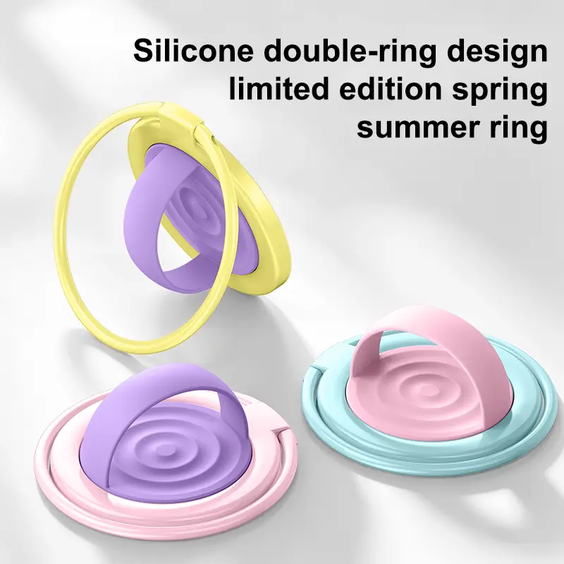 Dopamine Ombre Silicone Magnetic Phone Holder - Magnetic Phone Grip, Adjustable Phone Holder, Silicone Holder, 360 Degree Rotation, MagSafe Compatible, Easy to Install and Remove, Accessory Suitable for iPhone, Samsung and Android Phones with MagSafe