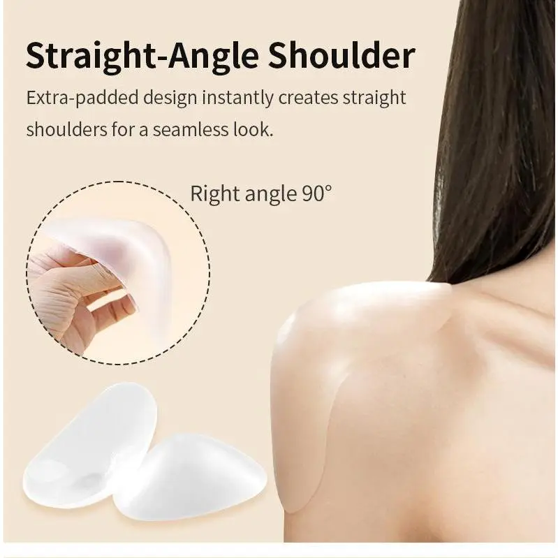 Neleus 3D Soft Silicone Shoulder Pads for Women, Reusable & Invisible Enhancers, Anti-Slip Shapers for Lady's Daily Clothe, Thin, 1 Pair - Skin Tone, Style, Accessories, Comfortable, Hypoallergenic
