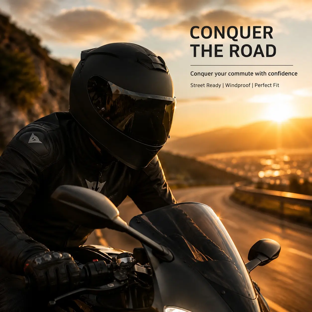 3C Dot Certified Retro Full Face Motorcycle Biker Helmet, Unisex All-Season Safety Gear, Spring Summer Winter Riding Protection