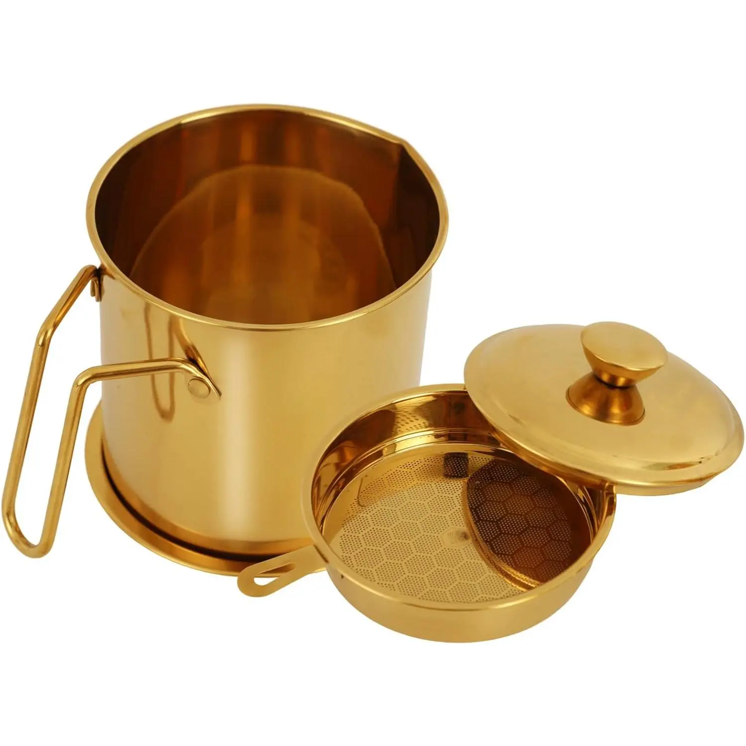 Bacon  Container with Fine Strainer and Lid-44 oz Oil Storage Container,Oil Strainer for Deep Fryer,Filter Oil Pot,Suitable for Storing Frying Oil and Cooking  for kitchen.