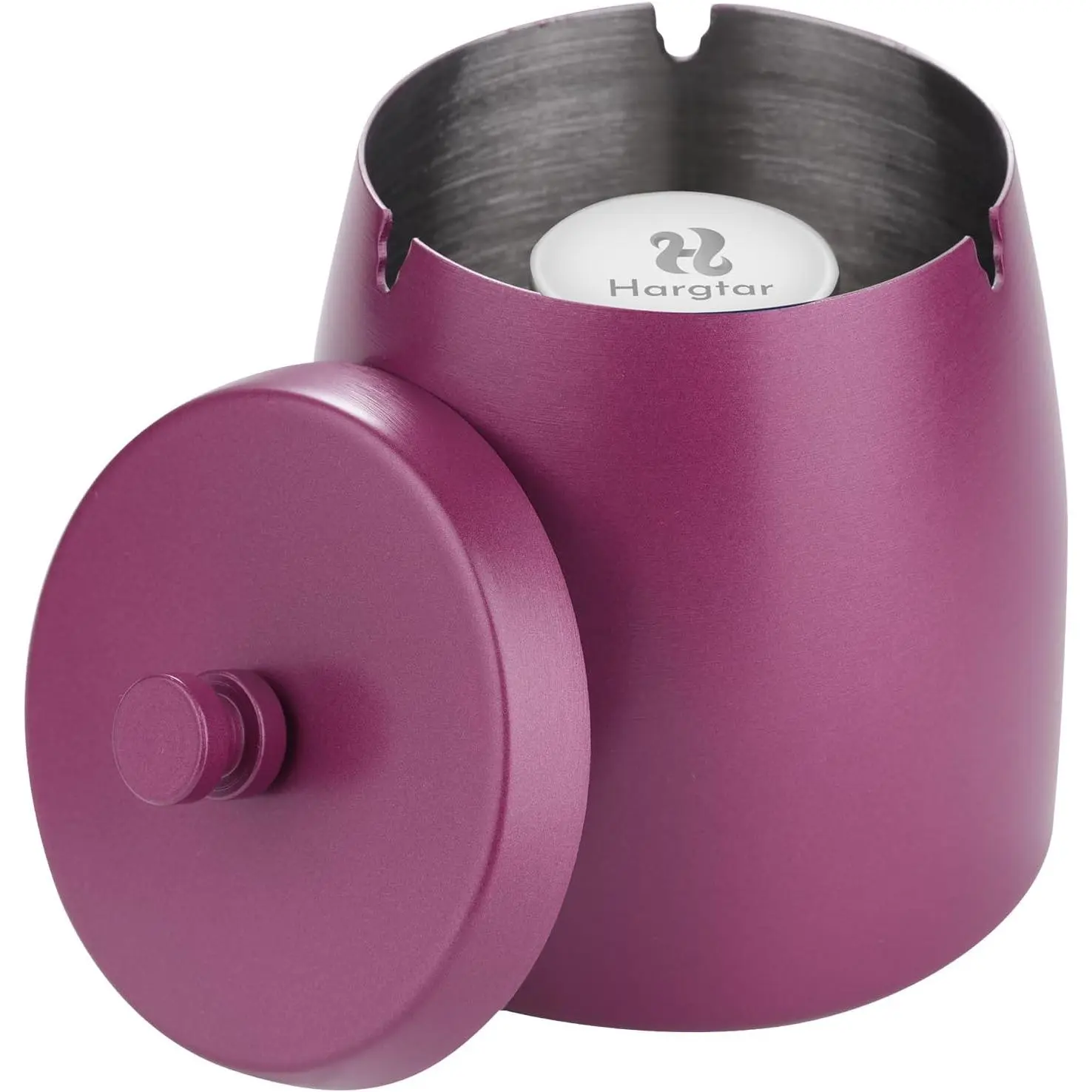 Smokeless Ashtrays For Cigarettes Indoor, Ash Tray Sets for Cigarettes Outdoor Ashtrays for Patio (Purple, X-Large)