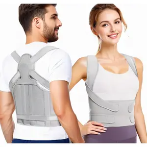 Adjustable Posture Corrector Back Brace for Men and Women - Upper & Lower Back, Full Lumbar Support, Breathable Mesh Material, Fit with Straps, Hand Wash Only