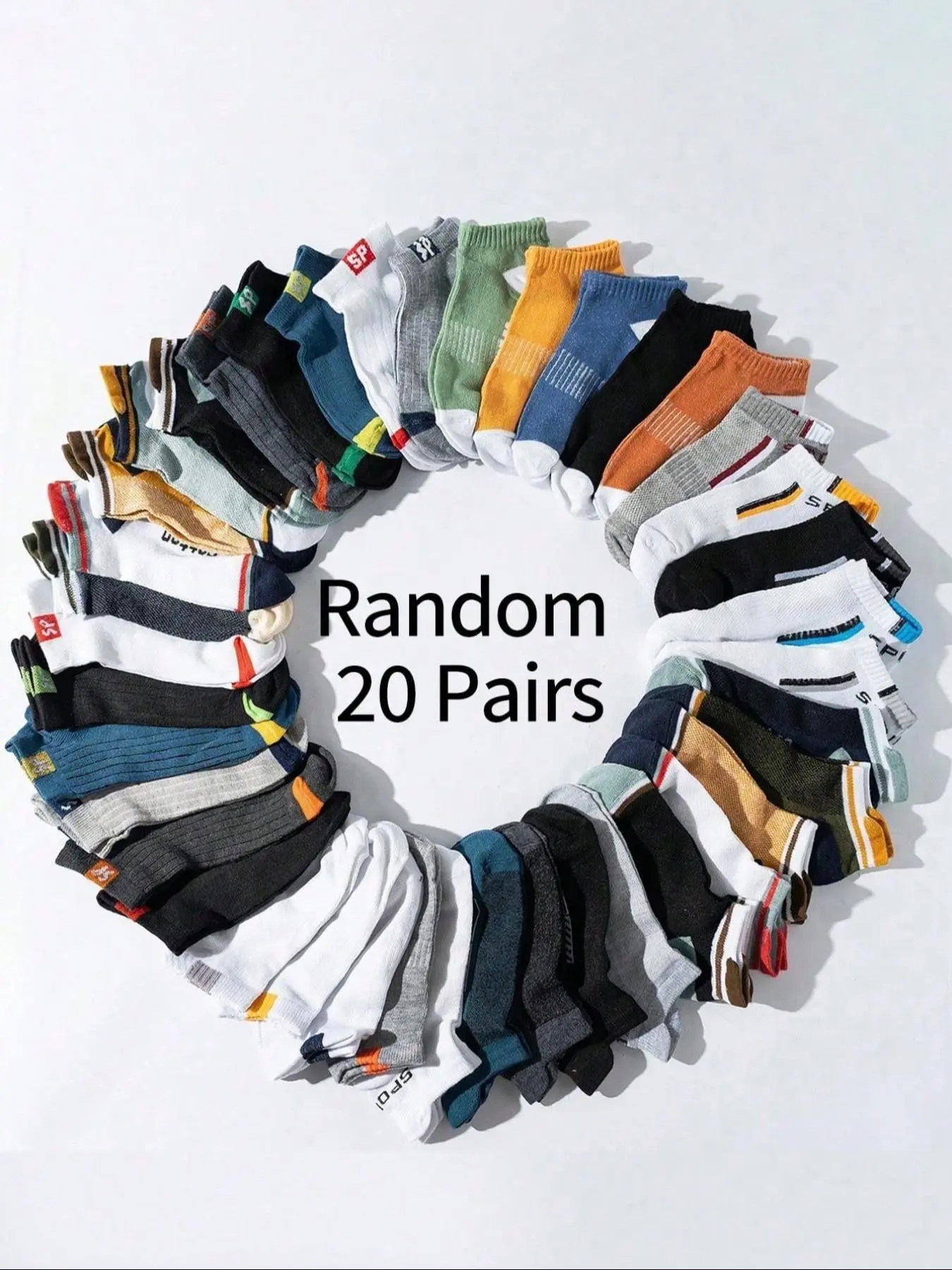 20 Pairs Simple Colorblock Striped Short Socks, Multicolor Fashion Style, Casual Stylish Socks, Sock Sets, Perfect for Teenagers' Daily Casual Wear