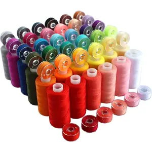 72 PCS Sewing Thread Assortment, 36 Colors Polyester Sewing Machine Thread with 36 Matching Color Bobbins, 400 Yards Per Spool