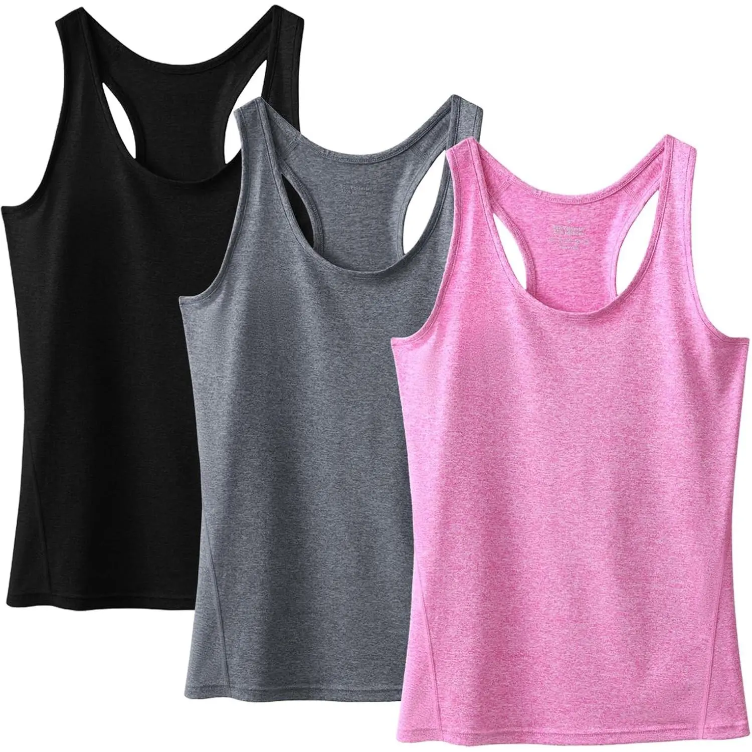 Workout Tank Tops for Women 3Pack Athletic Racerback Sports Compression Sleeveless Dry Fit Shirts