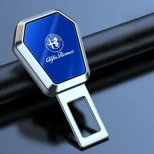 Car Interior Seatbelt Hole Cover Decorative Diamond Buckle, Small Accessory for Alfa Romeo Models, Metal Trim Plug-In Car Accessories