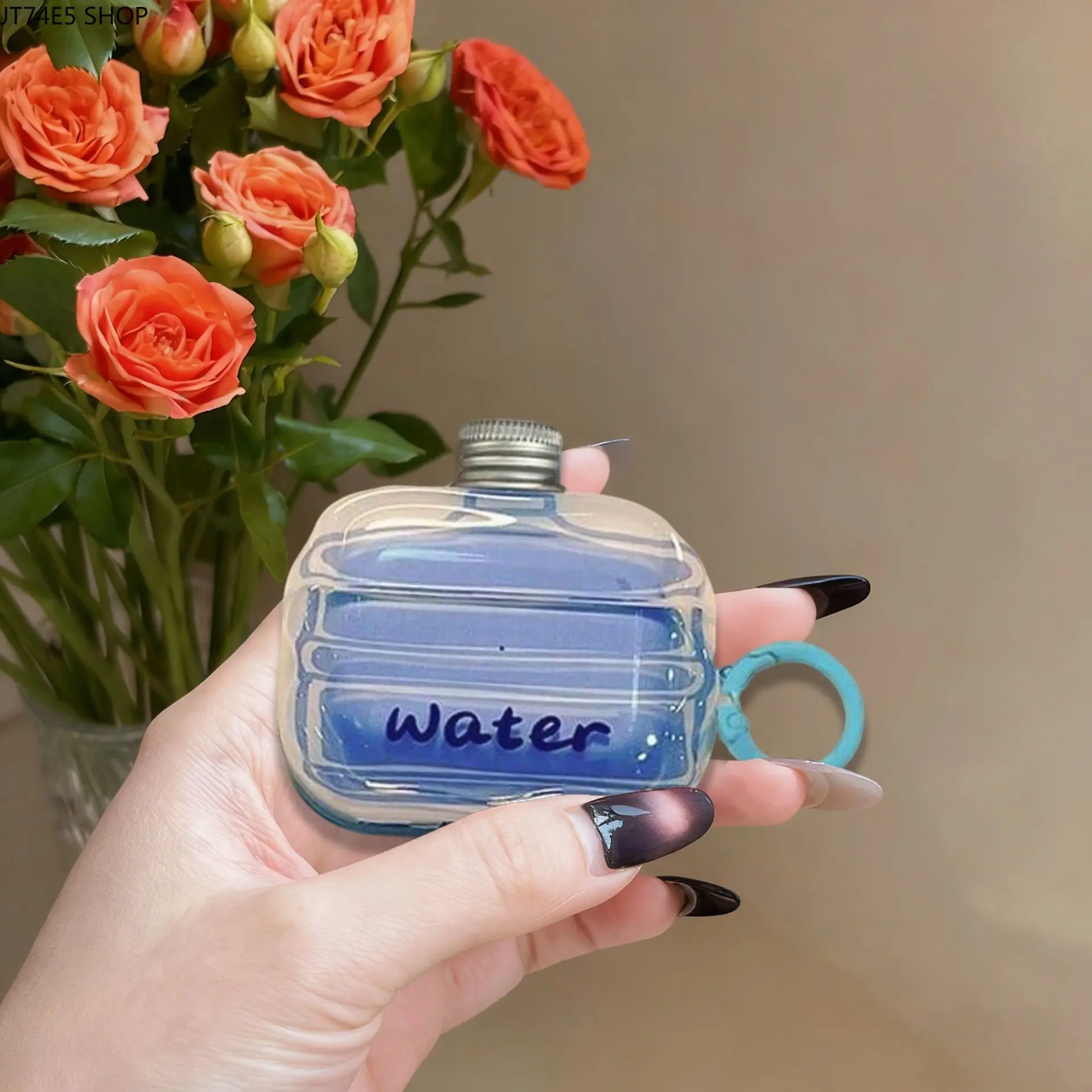 Creative 3D Bottle Cap Mineral Water Earbud Case Compatible with AirPods 3, AirPods 4 & AirPods Pro, Unique Bluetooth Headphone Protective Cover Audio