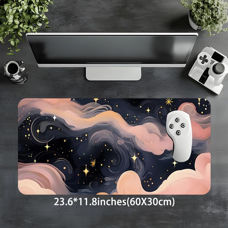 Fantasy Galaxy Pattern Mouse Pad, Large Mouse Pad, Non-slip Rubber Base Mousepad, Desk Keyboard Mat for Home Office Game Room, Desk Accessories, Desk Gadgets