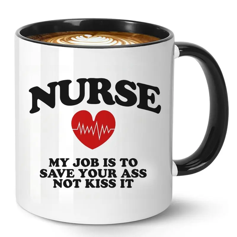Nurse Appreciation Coffee Mug - Funny Ceramic Tea Cup "Save Your Ass" . Great Novelty Present for RNs, ER Nurses, and Clinic Staff. Ideal Birthday Gifts, Christmas Gift, or Funny Stocking Stuffer for Nurse Friends.