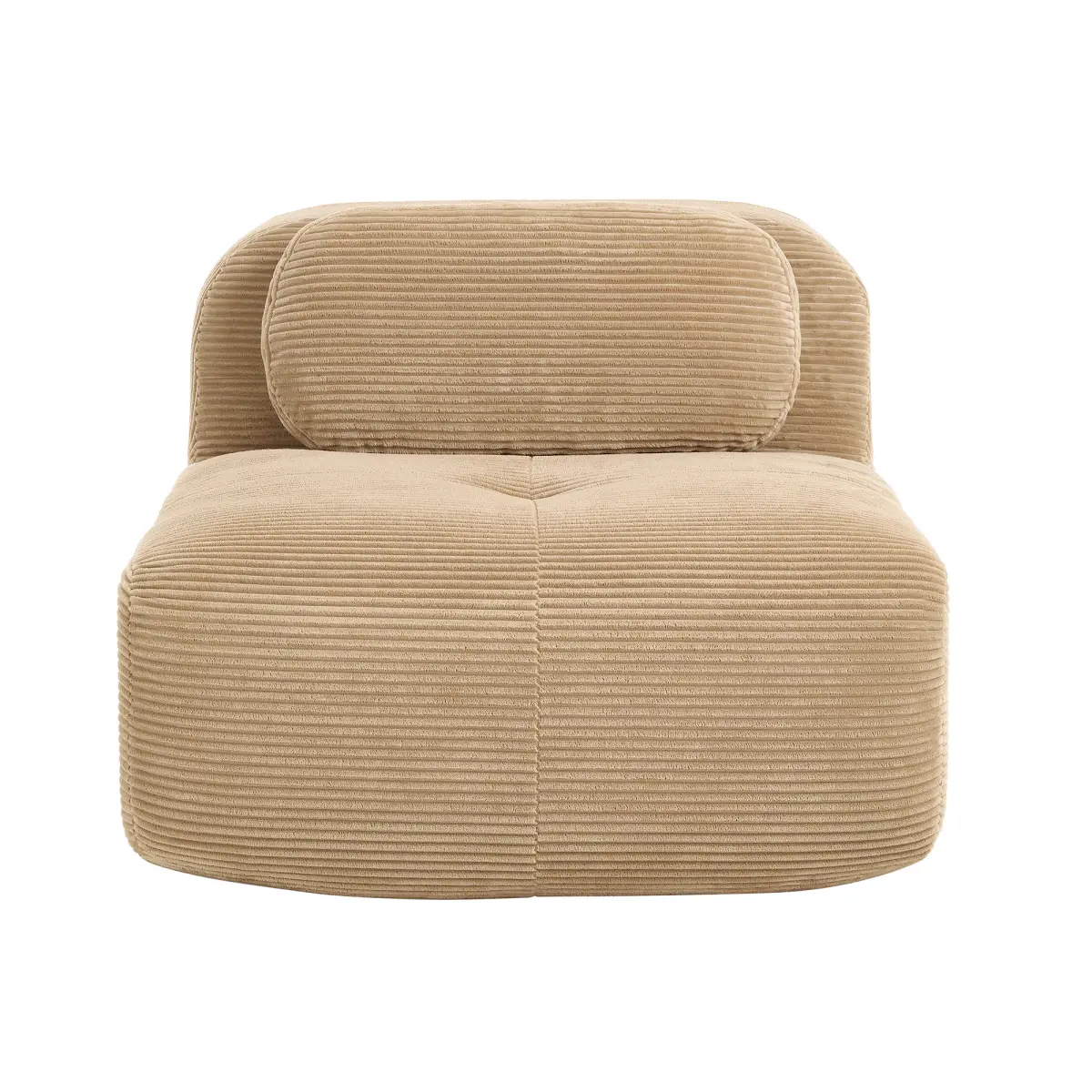 Hamlet LSF&RSF Curved 1-Person Cotton Corduroy Camel Sectional Corner Couch - Adjustable Back, Non-Slip Base, Multi-Setting, 35.43 x 40.55 x 29.53 inches Modern Indoor Living Room Furniture, Vacuum-Packed Unpack & Go for Any Season