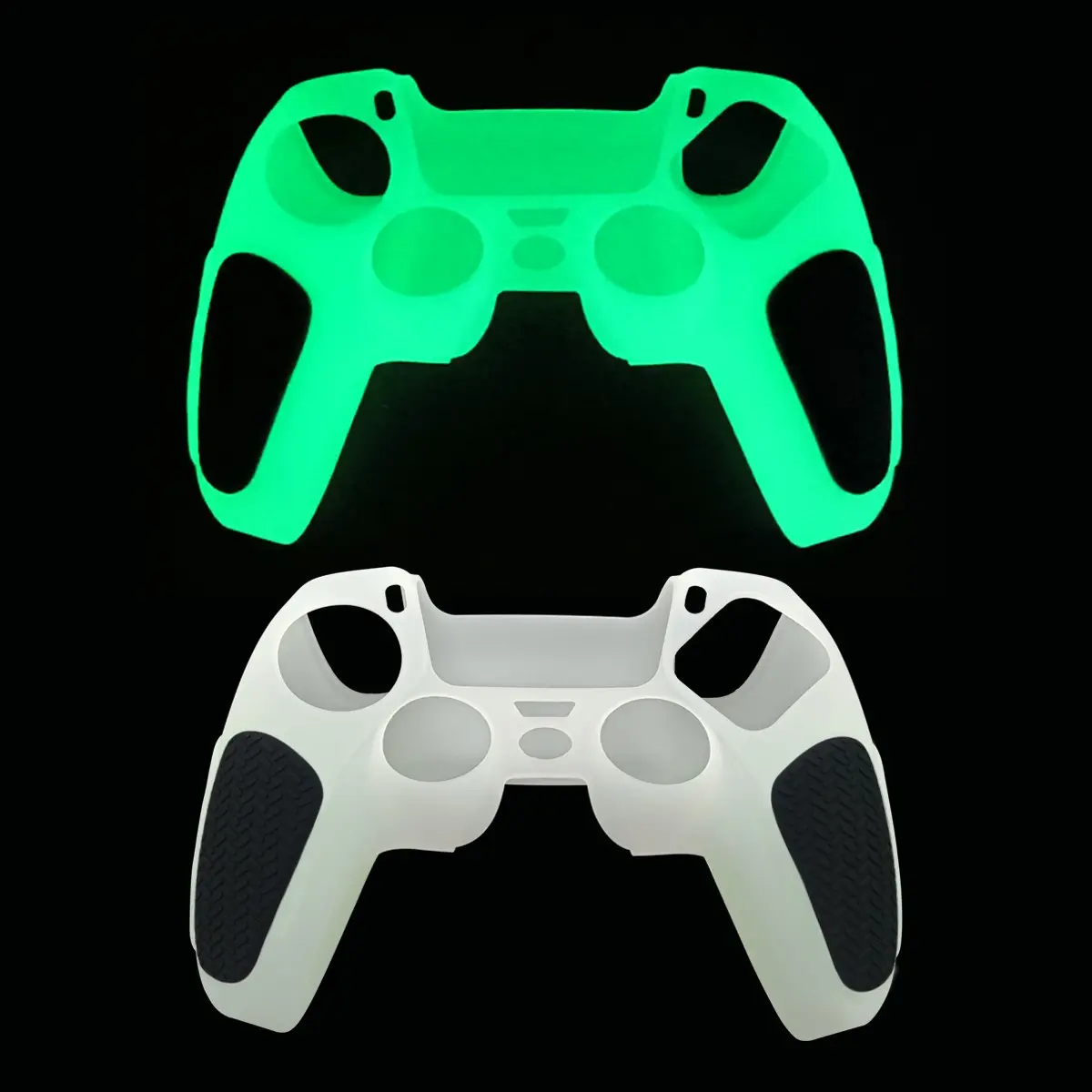 Ps5 Controller Case, Glow-In-The-Dark Dual Color Design, Anti-Slip Texture, Shockproof, Sweat-Resistant, Easy Charging Slot